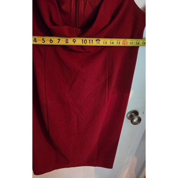 Torrid Dark Red (Wine) Bodycon Dress Knot Front Cocktail‎ Party Size 2x NWT $75 - Picture 6 of 6